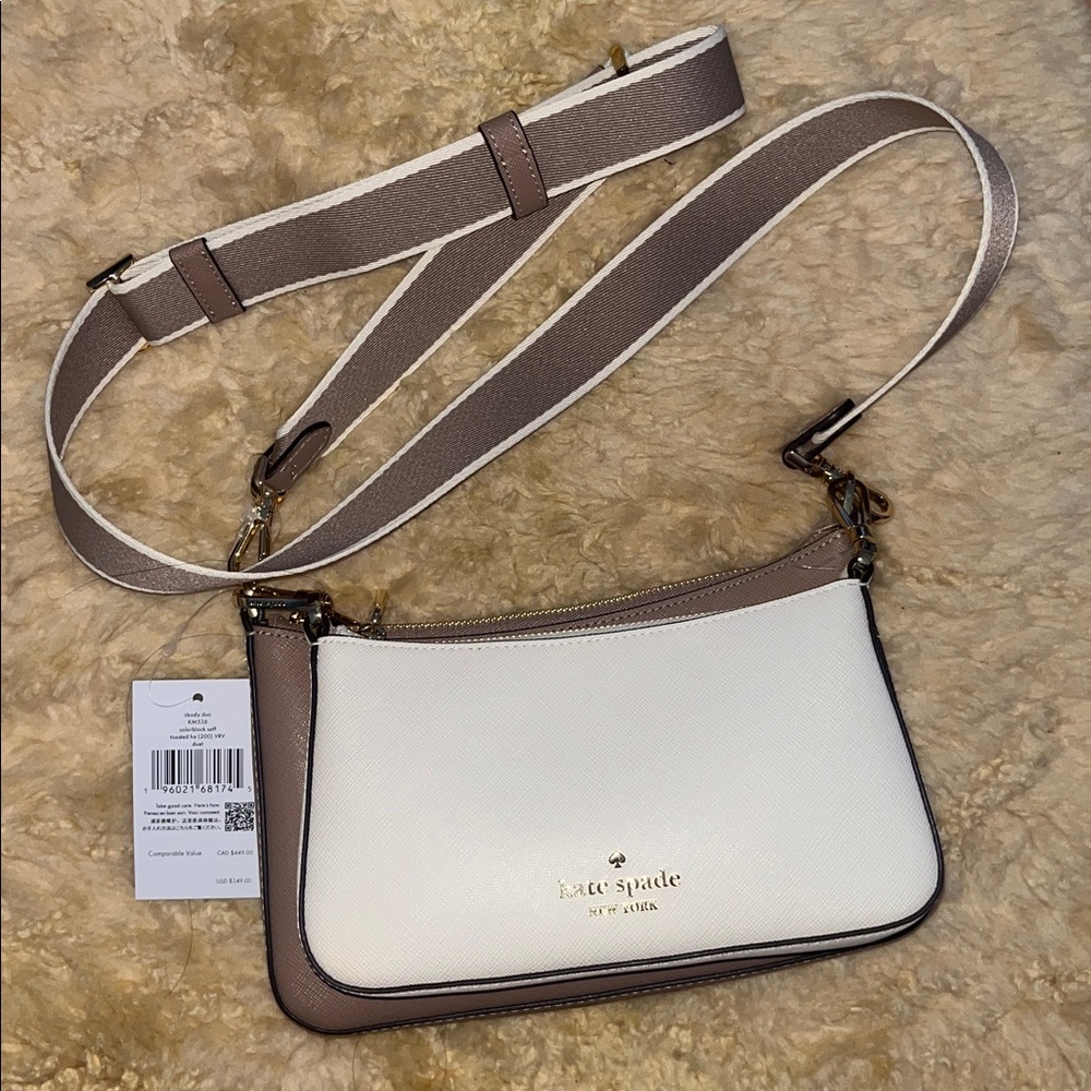 NEW Kate Spade New York Duet Colorblock Saffiano Leather Crossbody Bag Purse